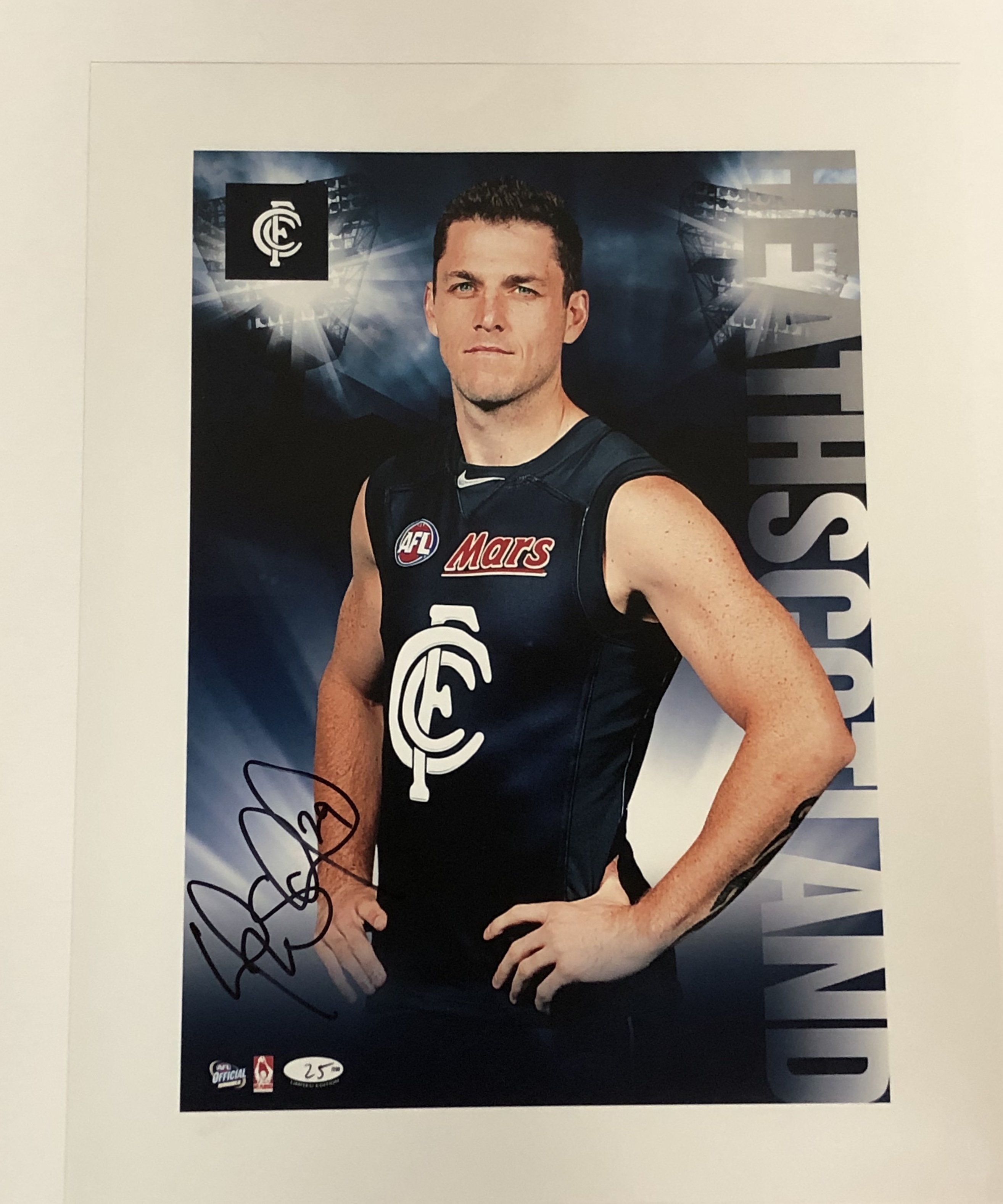 Carlton Blues – Signed and Framed Hero Shot – Heath Scotla...