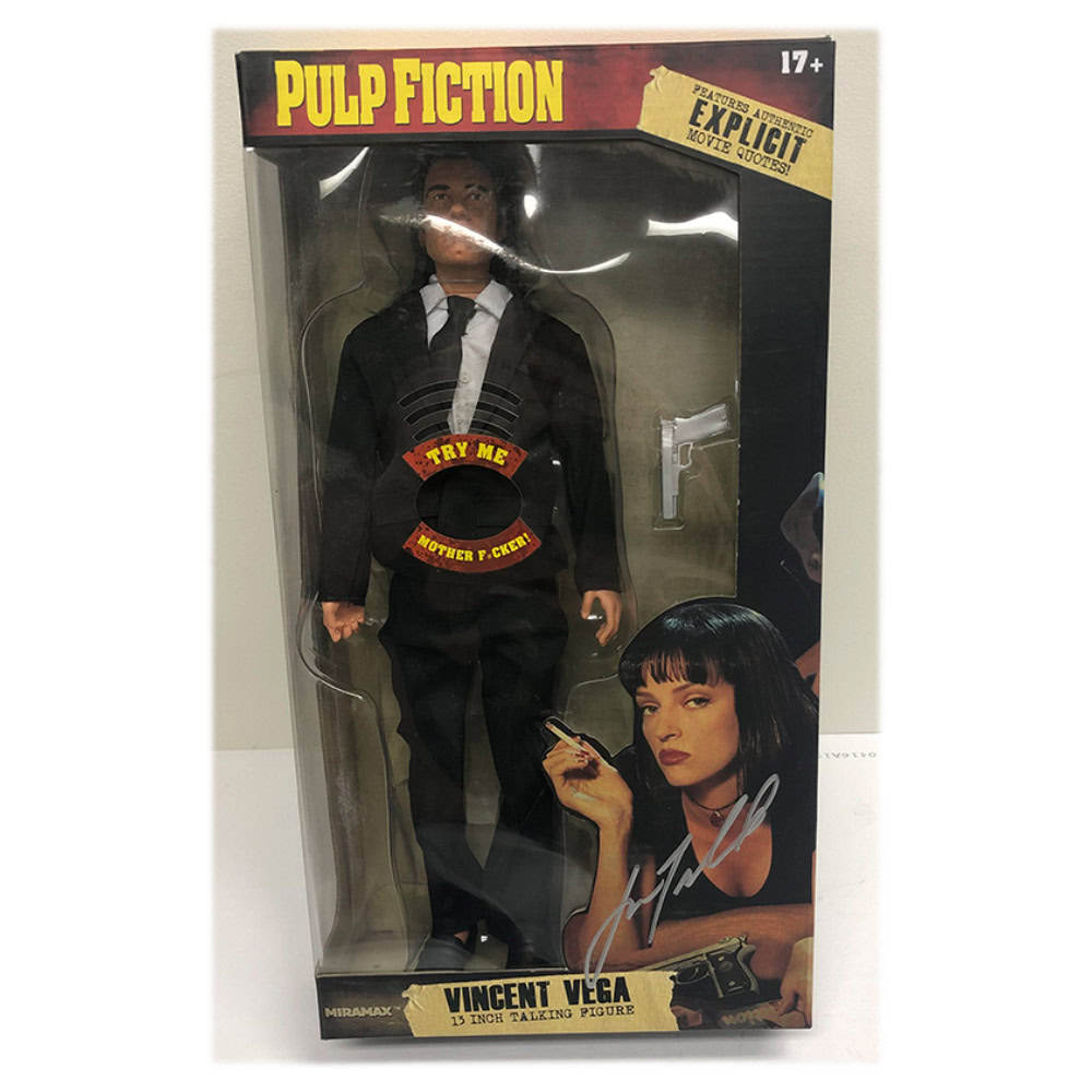 John Travolta – Hand Signed Vincent Vega 13 Inch Talking Figure