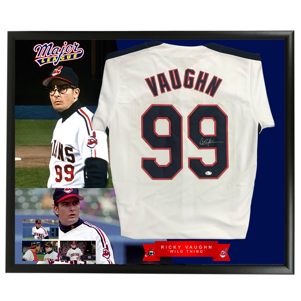Charlie Sheen – Major League Signed & Framed Baseball Jersey...