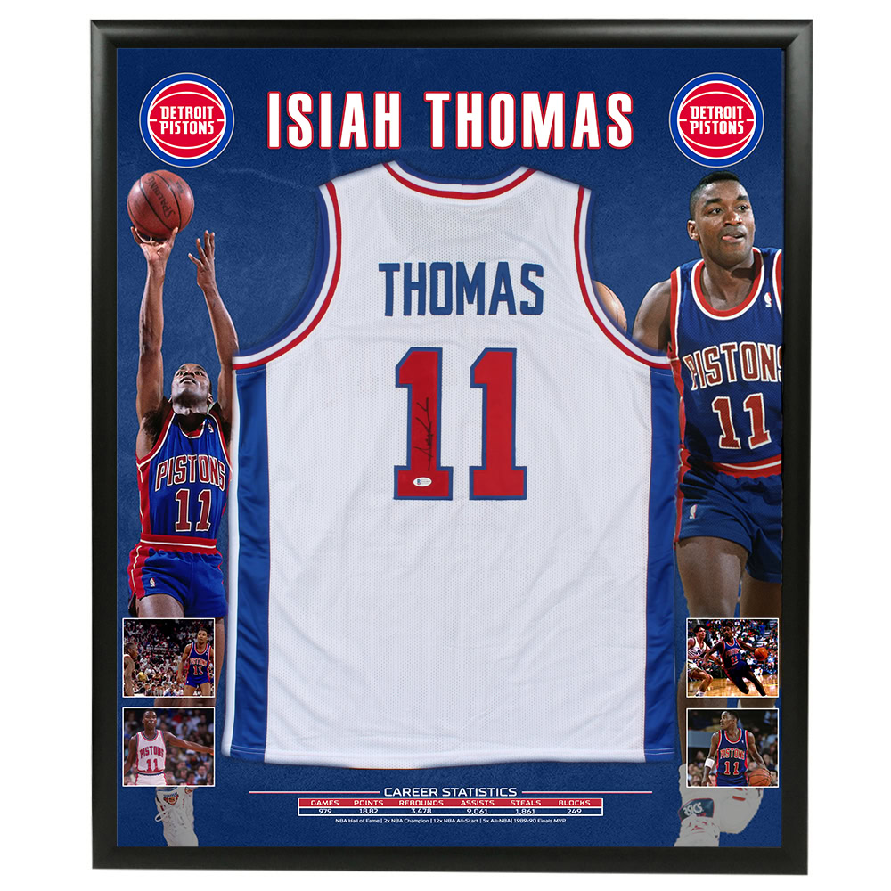 Basketball – Isiah Thomas Signed Detroit Pistons Jersey (Beckett...