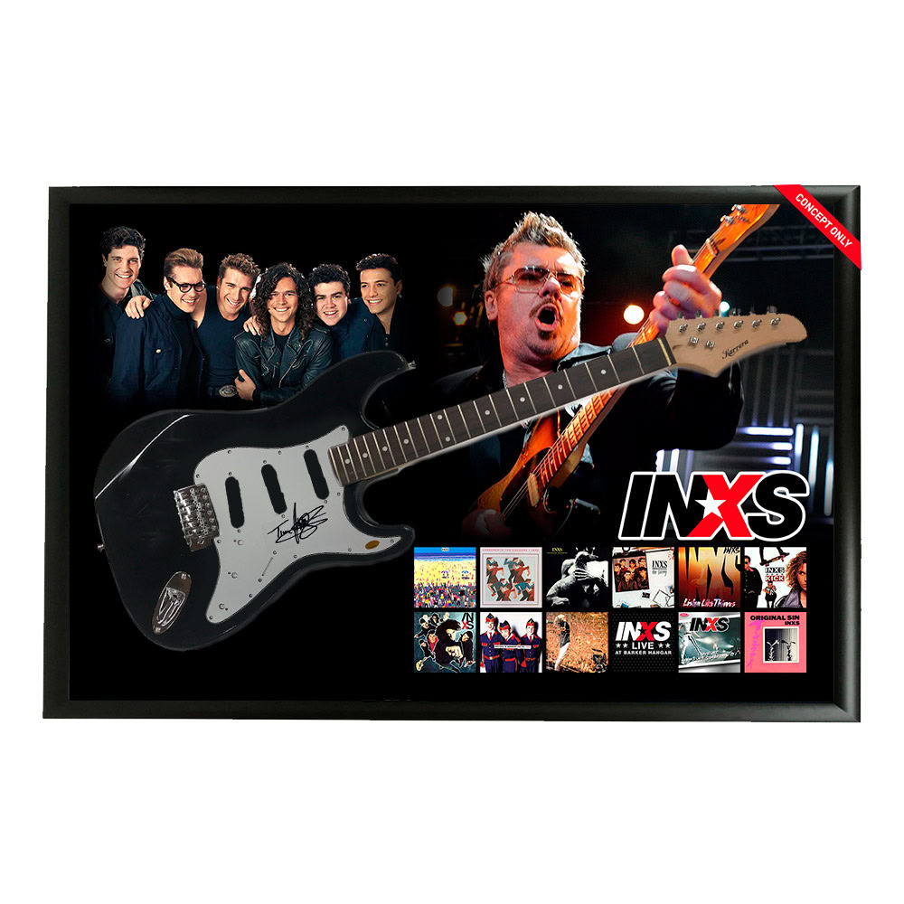 Music – Tim Farris Signed & Framed Guitar with Custom Backdrop ...