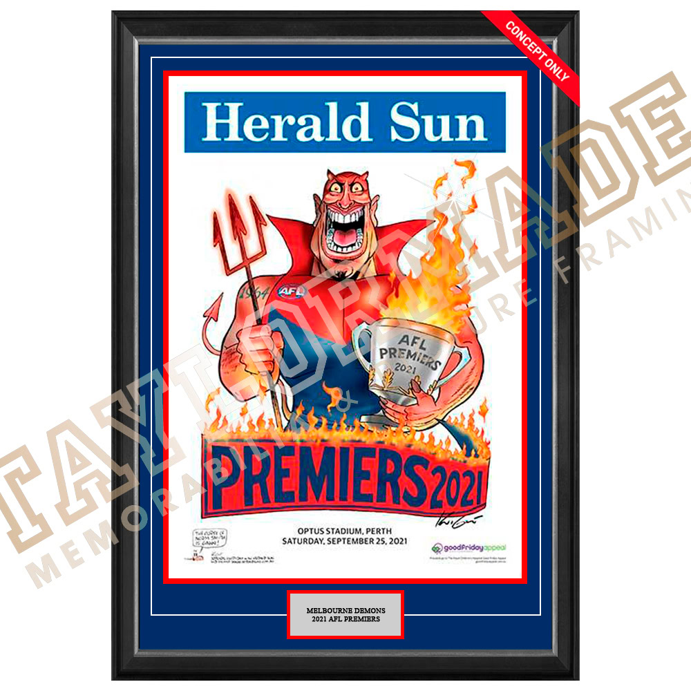Melbourne Demons – 2021 AFL Grand Final Premiership Mark Knight Delu...