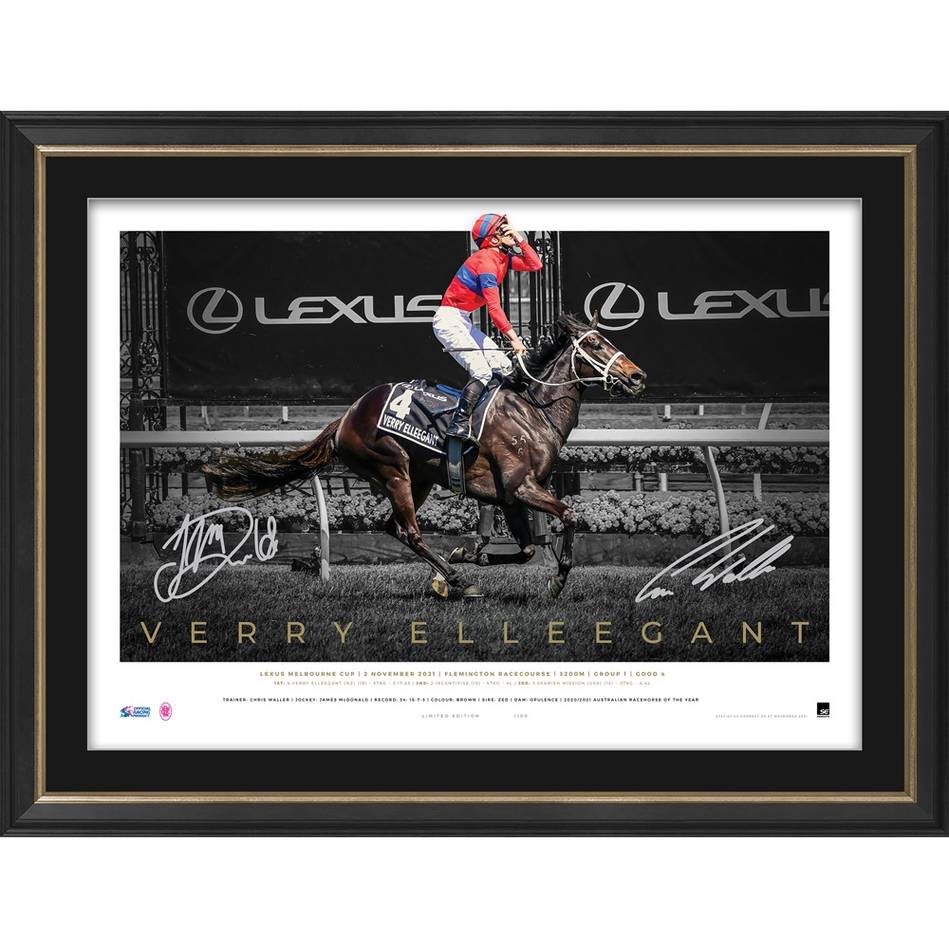 Horse Racing – VERRY ELLEEGANT DUAL SIGNED & FRAMED ICON SER...