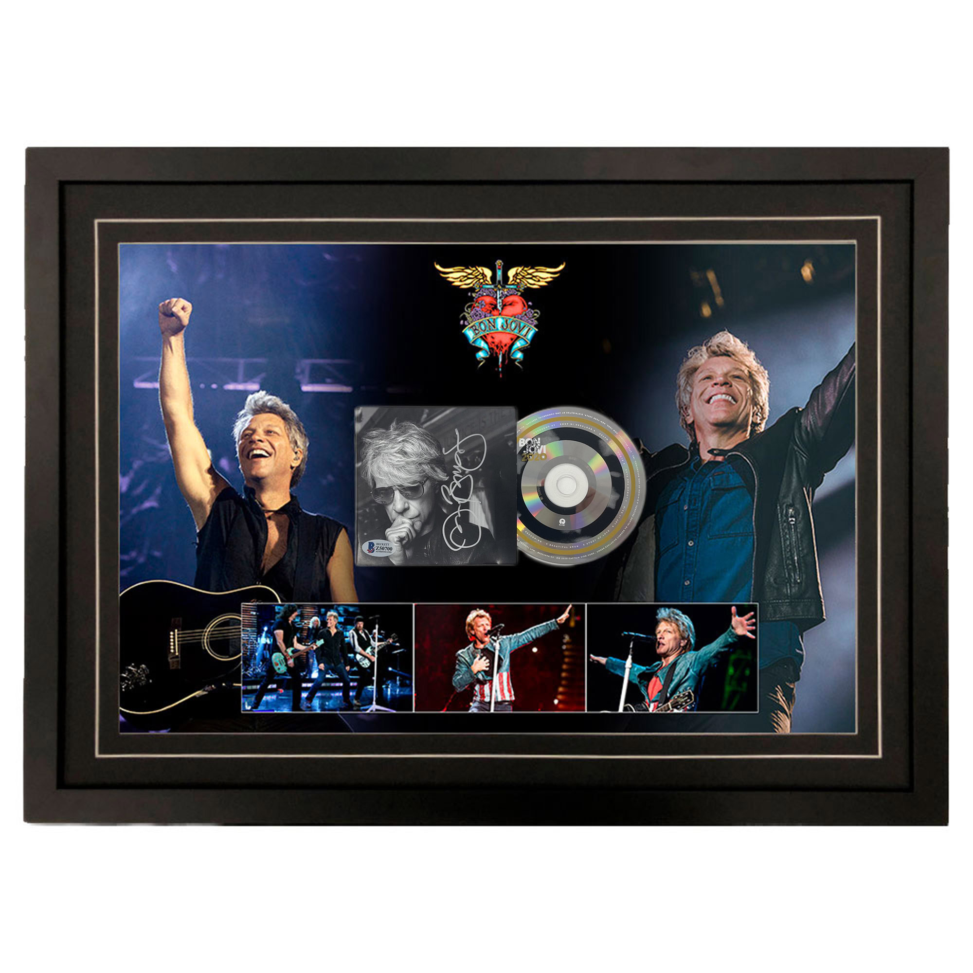 Bon Jovi – Signed & Framed Bon Jovi 2020 CD Cover Deluxe Di...