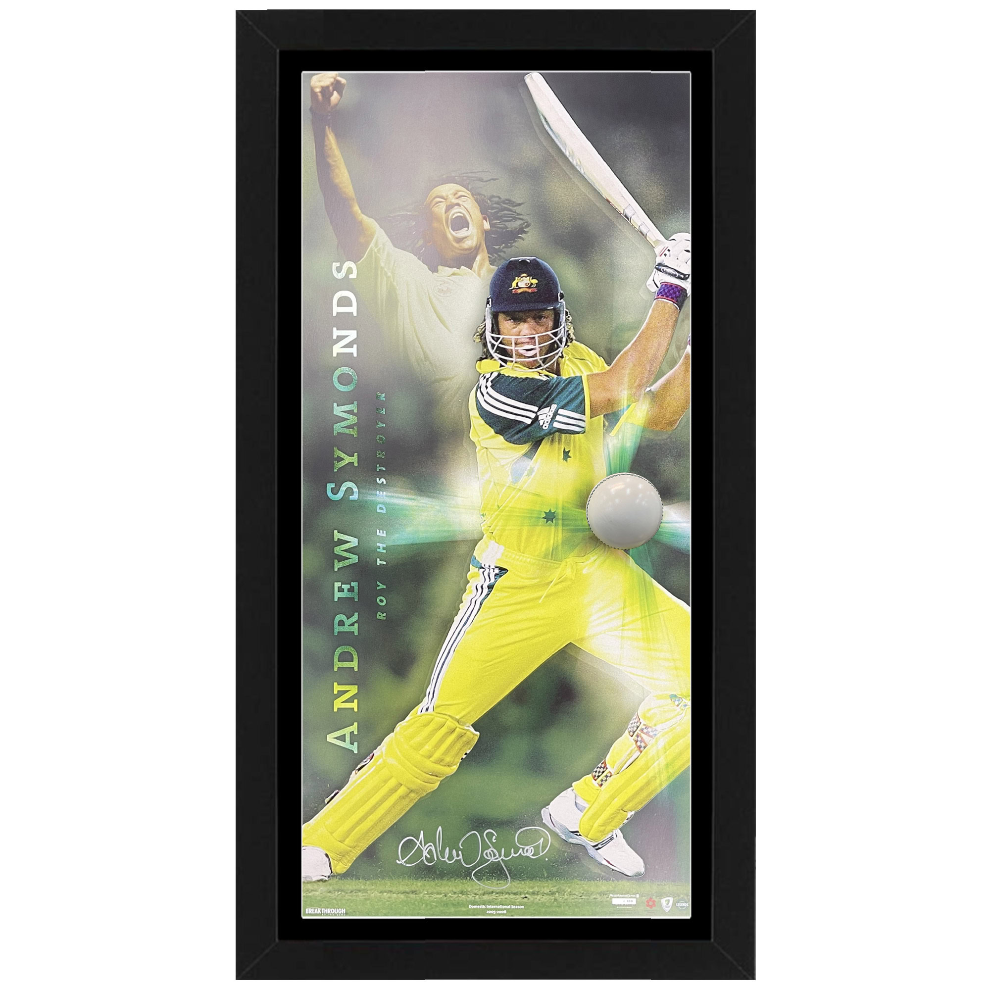 Cricket – Andrew “Roy” Symonds Signed & Framed ...