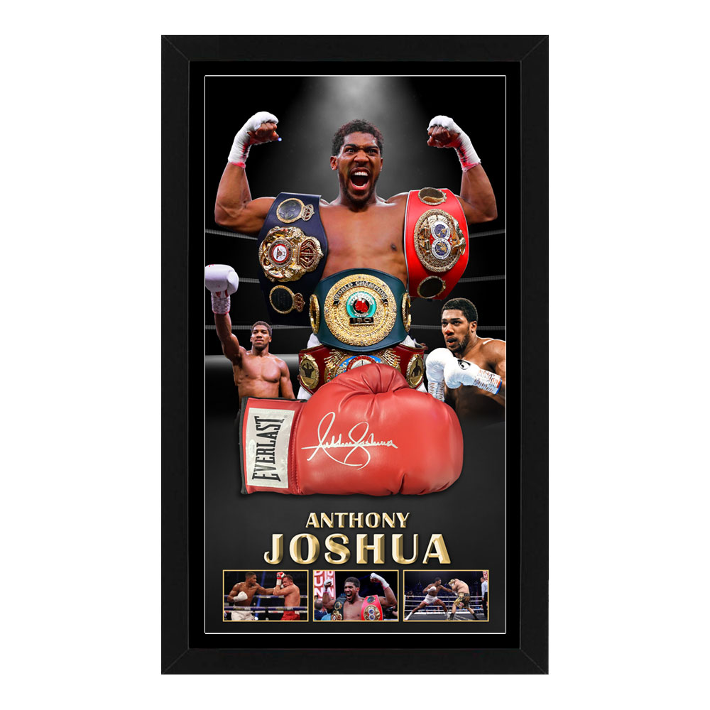 Anthony Joshua Signed & Framed Boxing Glove (JSA COA)