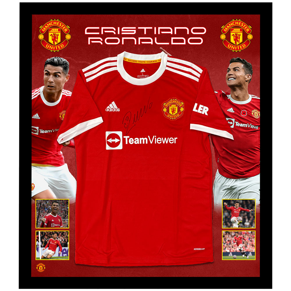 Soccer – Cristiano Ronaldo Signed & Framed Manchester United 20...
