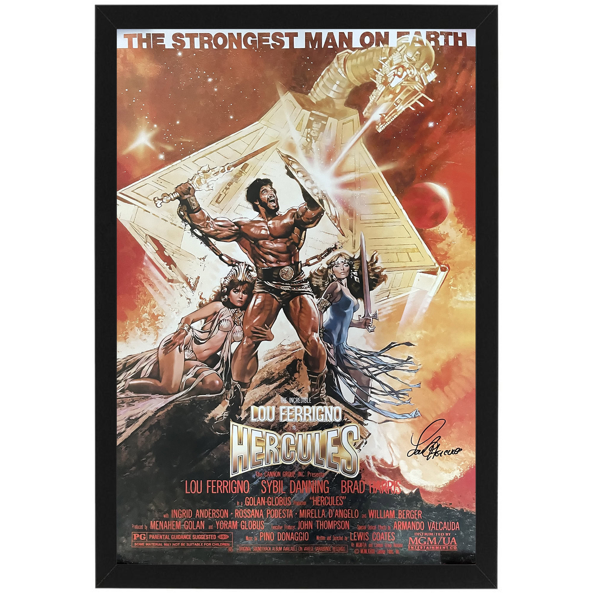 Lou Ferrigno – “Hercules (1983)” Signed & Frame...