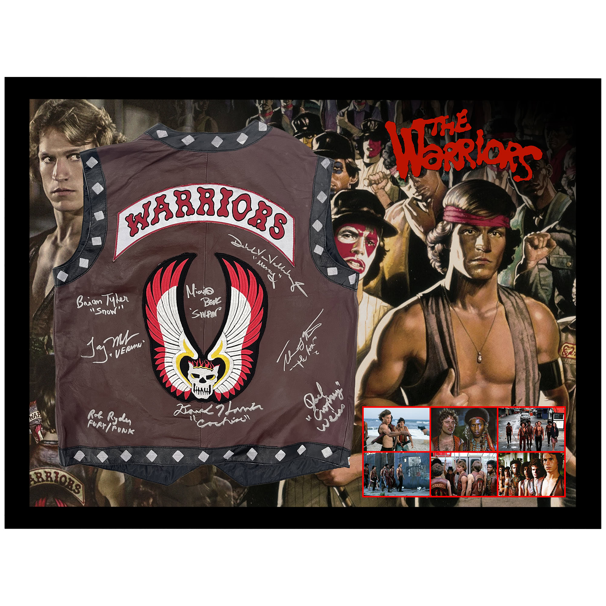 The Warriors (1979) – Cast Signed Leather Vest/Jacket Framed Dis...