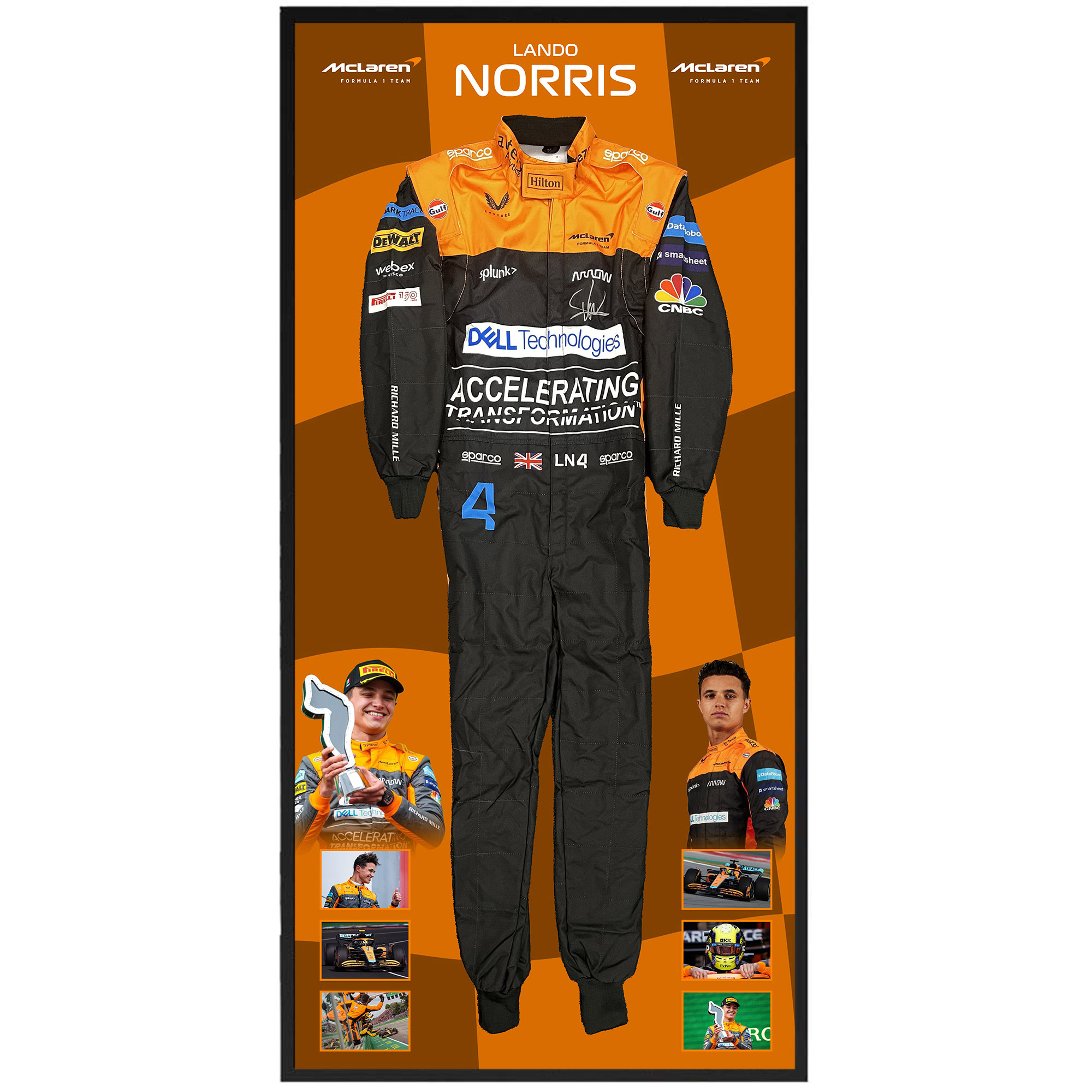 LANDO NORRIS McLaren F1 Team Signed & Framed Full Size Formula On...