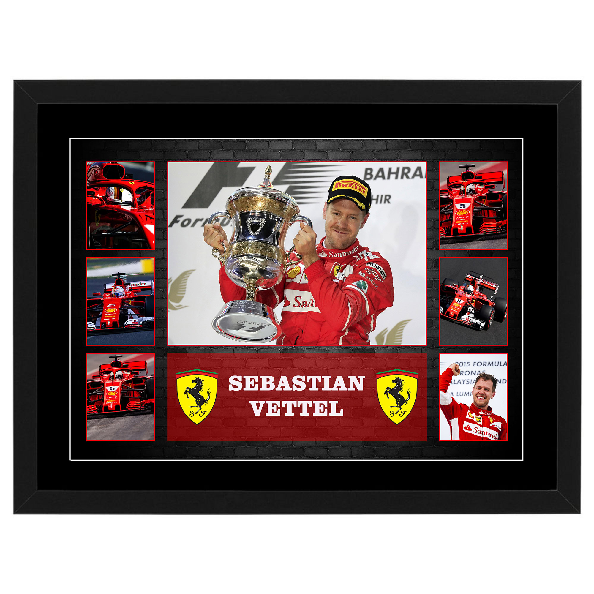 Formula 1 – SEBASTIAN VETTEL Ferrari Framed Pre Print