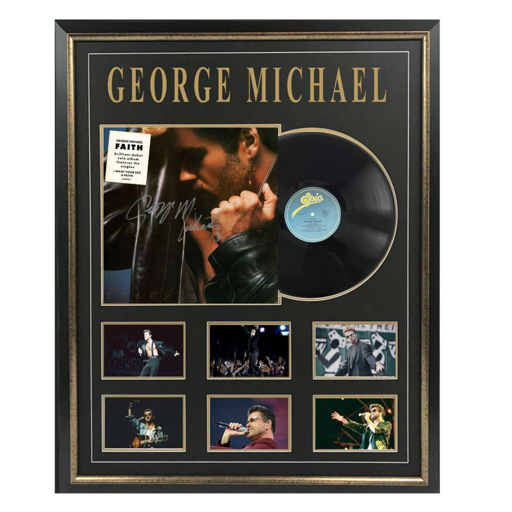 Music – George Michael – Faith Signed & Framed Album ...