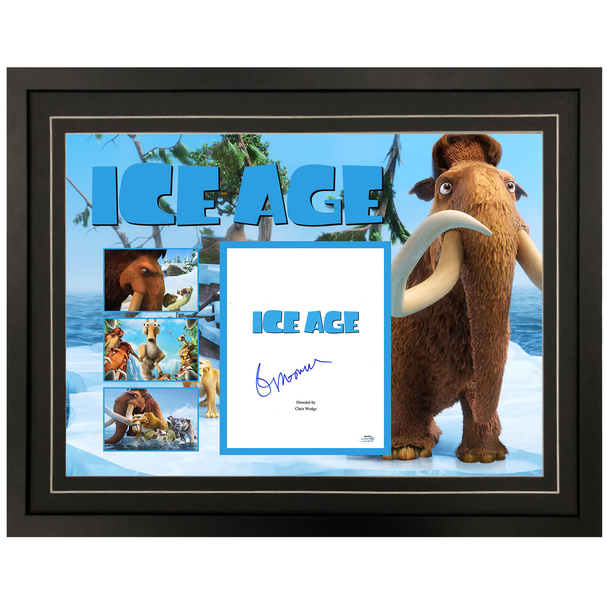 RAY ROMANO Signed & Framed “Ice Age” Movie Script Cov...