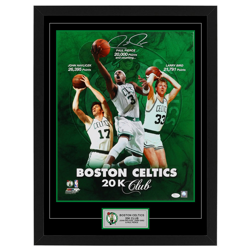 Basketball – PAUL PIERCE Signed & Framed Boston Celtics “...