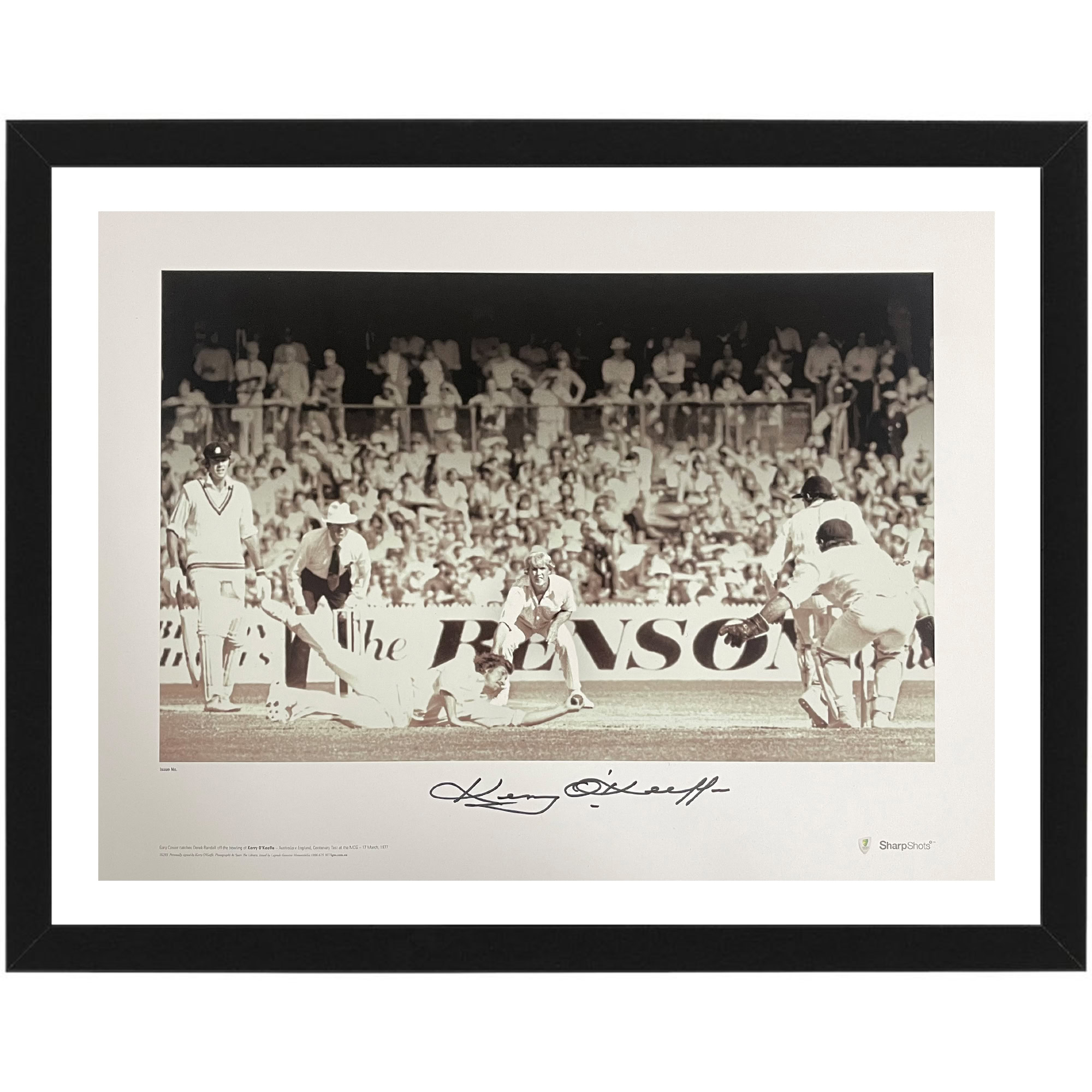 Cricket – Kerry O’Keeffe Signed & Framed Sharp Shots ...
