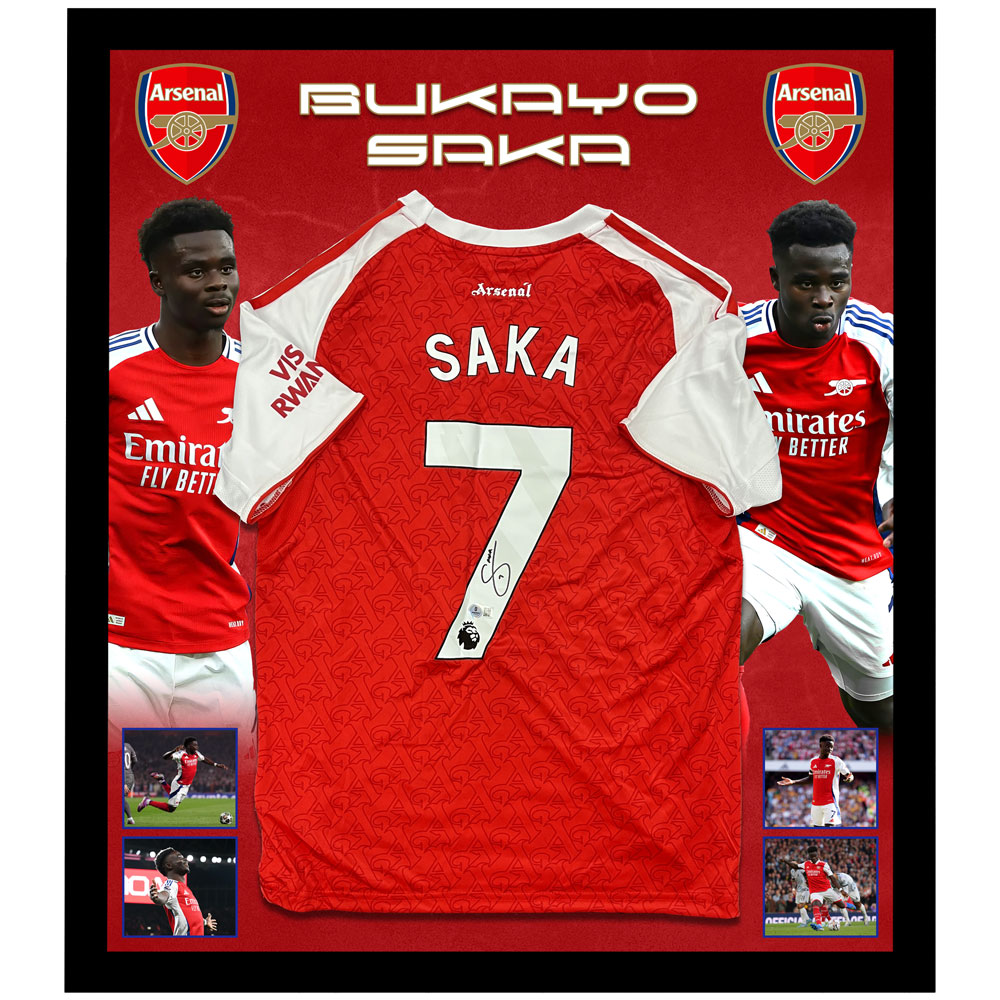 Soccer – Bukayo Saka Signed & Framed Arsenal Jersey (Beckett Ho...