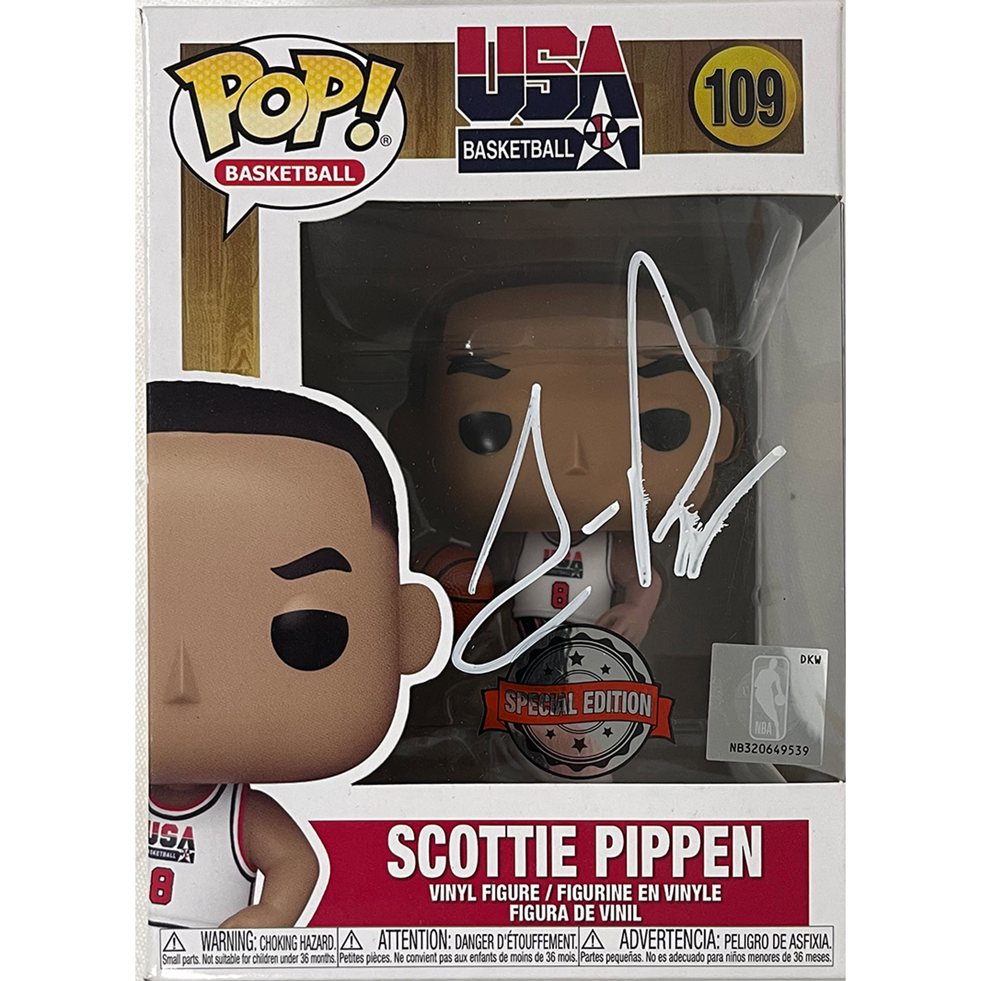 Scottie Pippen Signed “Team USA” #109 Funko Pop! Vinyl