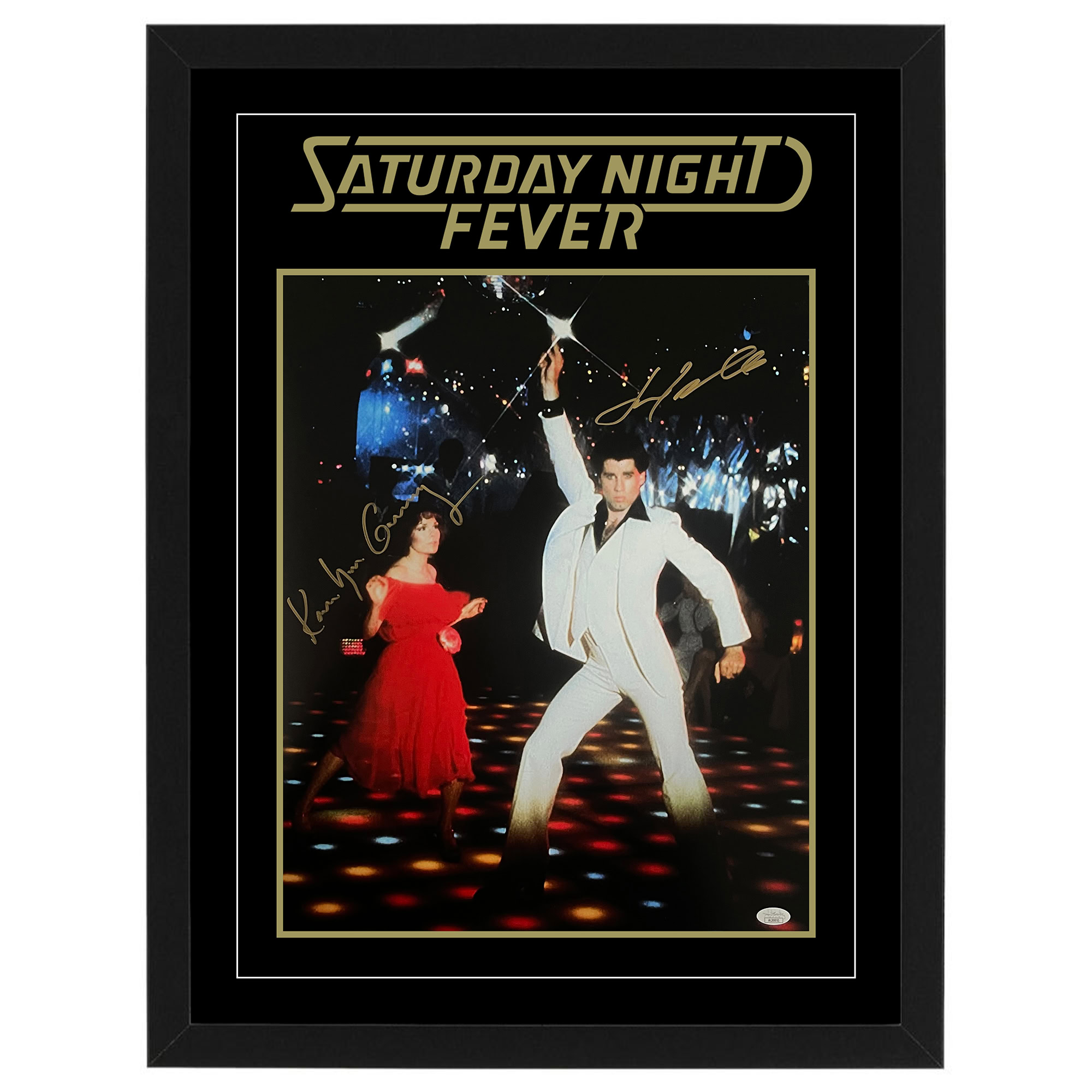 JOHN TRAVOLTA & KAREN LYNN GORNEY – Saturday Night Fever Dual S...