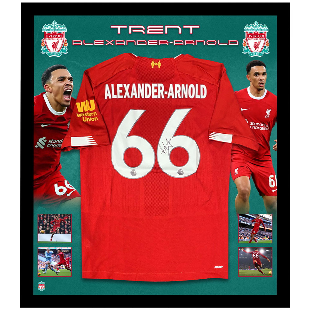 Soccer – Trent Alexander-Arnold Signed & Framed Liverpool Jerse...