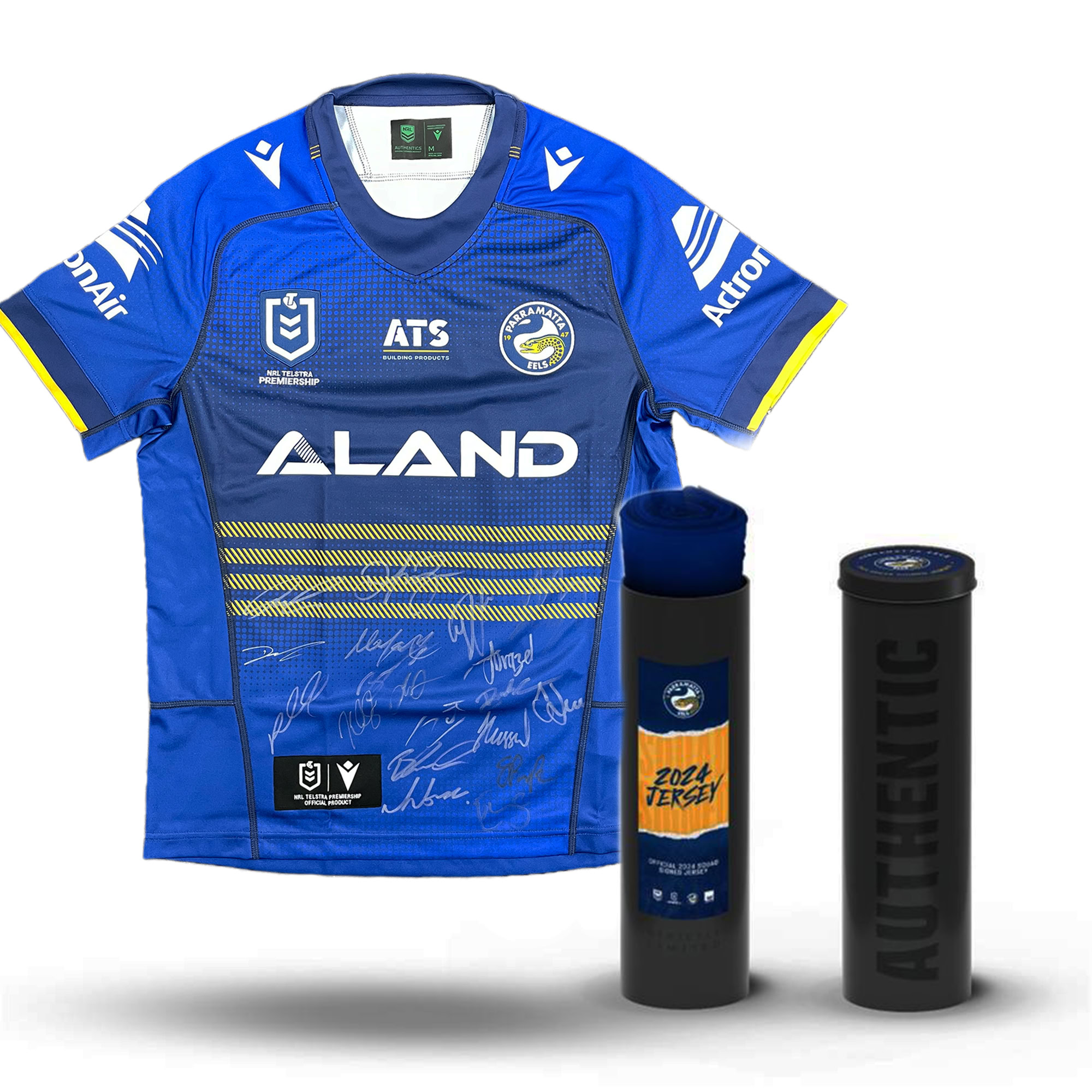 NRL – PARRAMATTA EELS 2024 SQUAD SIGNED JERSEY