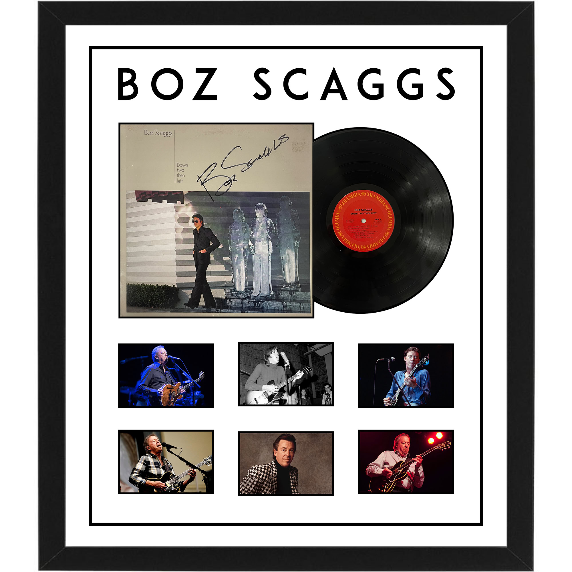 Boz Scaggs – Signed & Framed “Down Two Then Left̶...