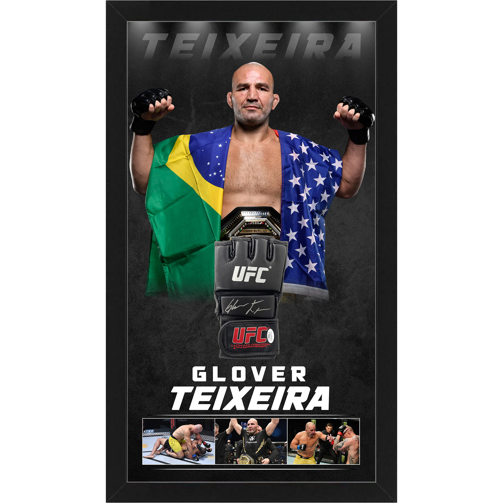 UFC – Glover Teixeira Signed & Framed UFC Glove (JSA COA)