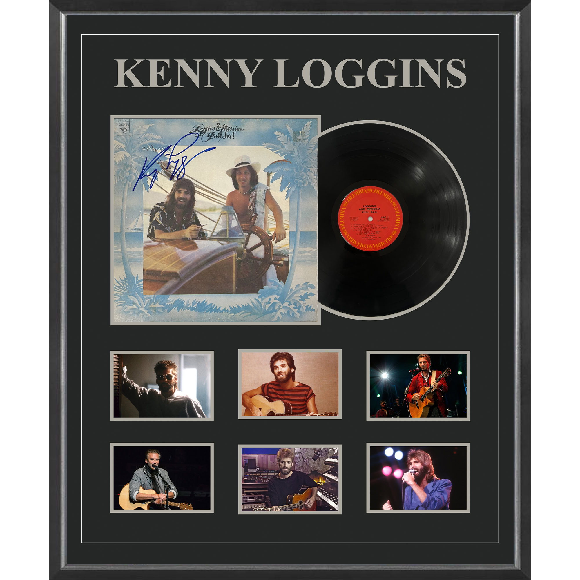 Music – KENNY LOGGINS Signed & Framed Full Sail Vinyl Album...