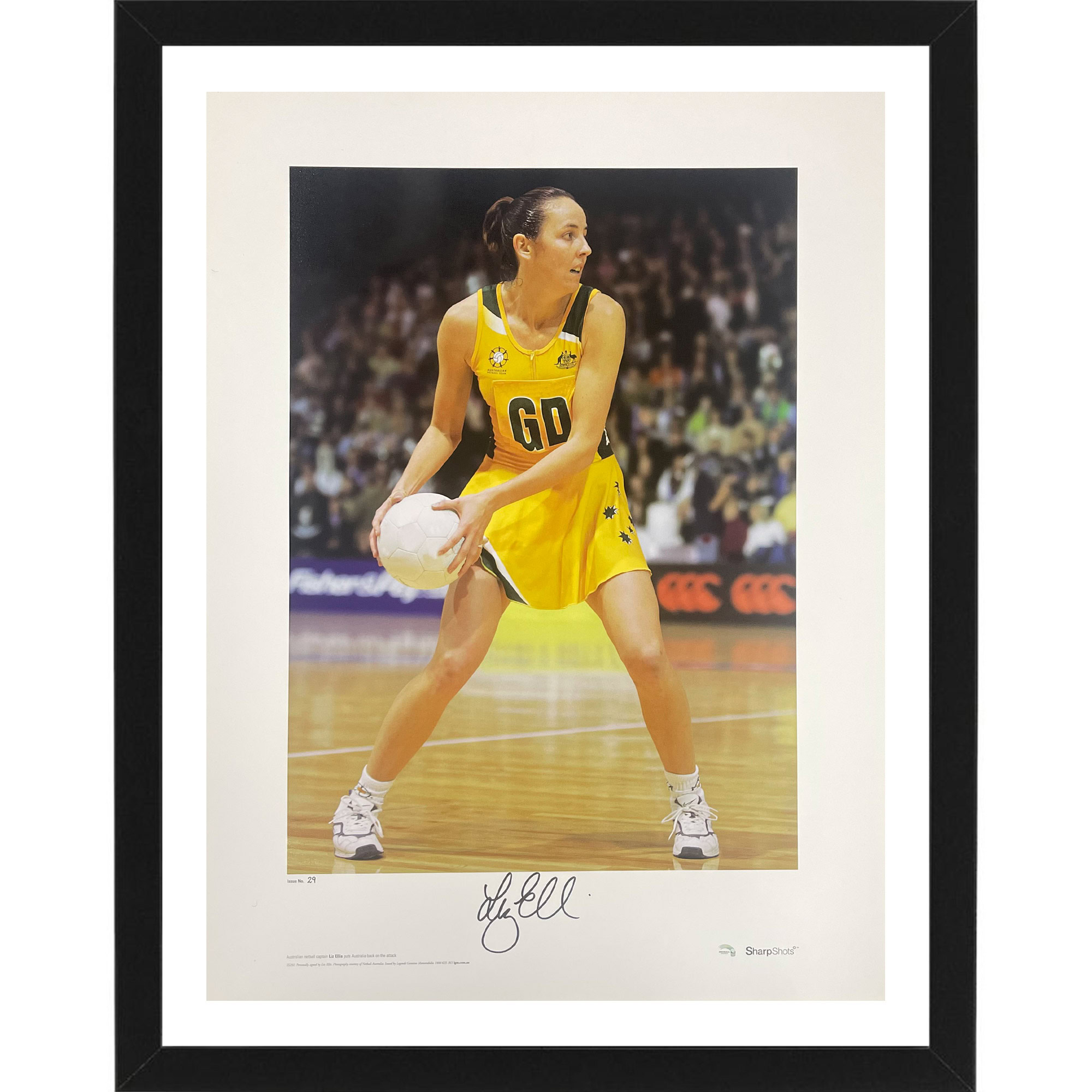 Liz Ellis Signed Limited Edition Netball “SharpShots” Prin...