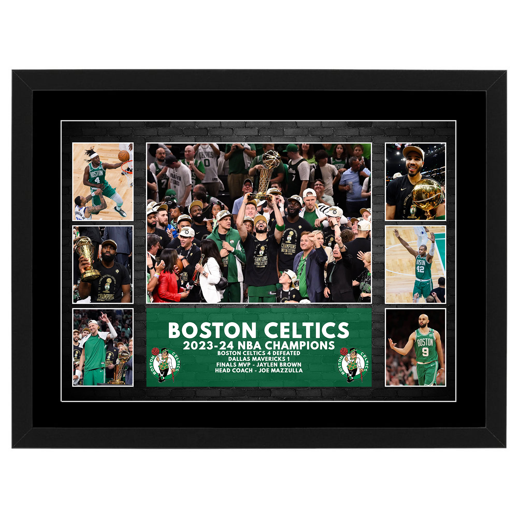 Basketball – Boston Celtics 2023-24 NBA Champions Framed Pre Pri...