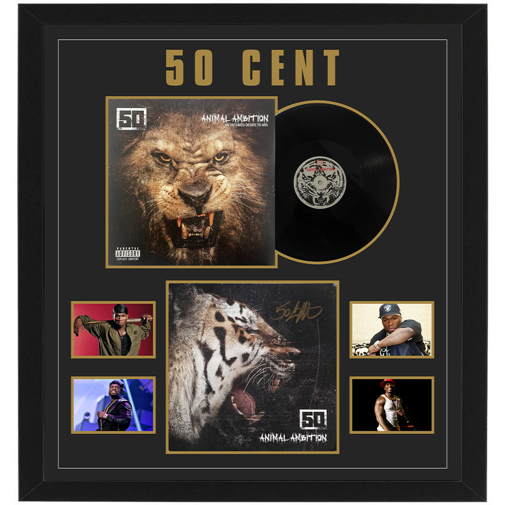 Music – 50 Cent – ANIMAL AMBITION Framed Vinyl Album With ...