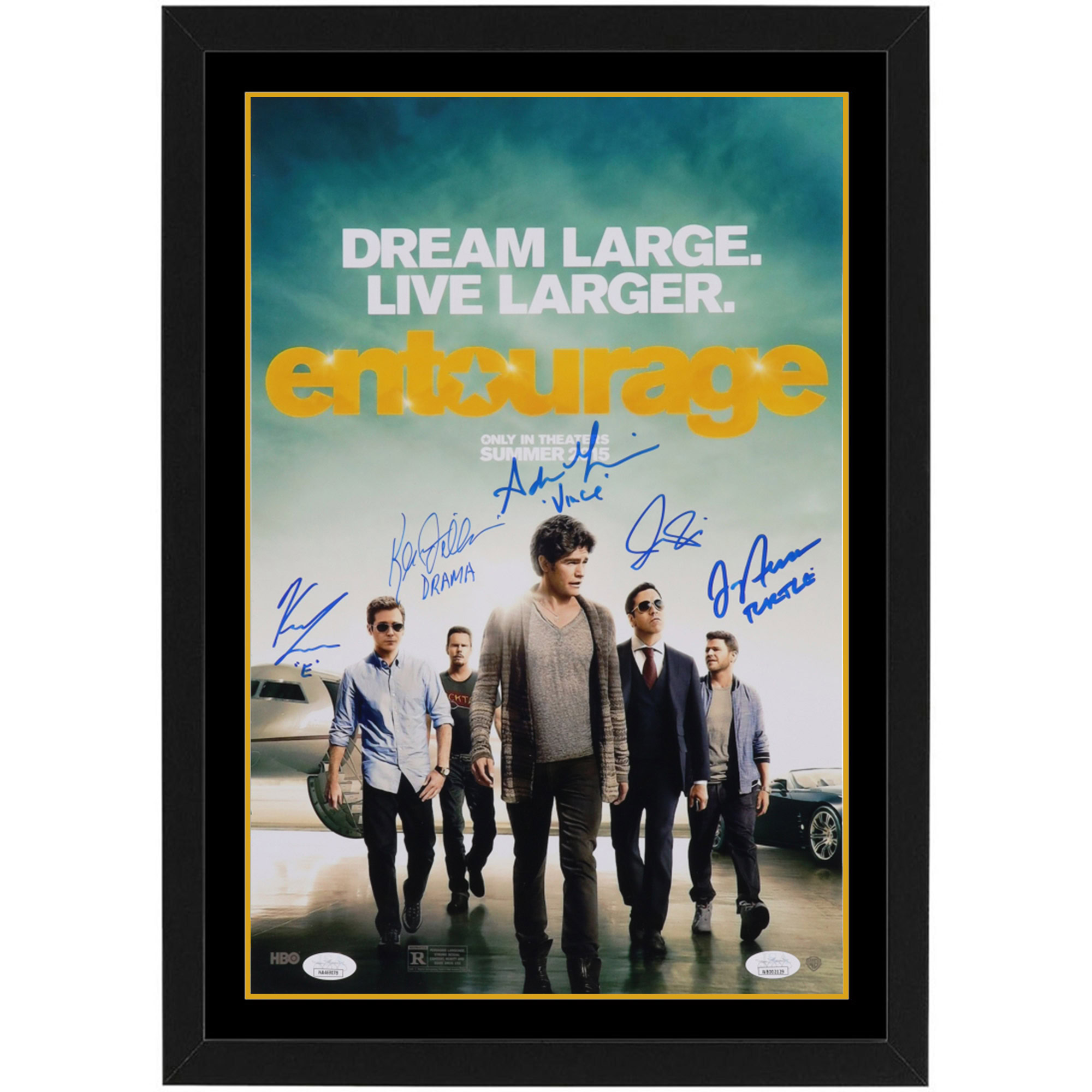 ENTOURAGE Cast Signed & Framed 11×17 Photo (JSA COA)
