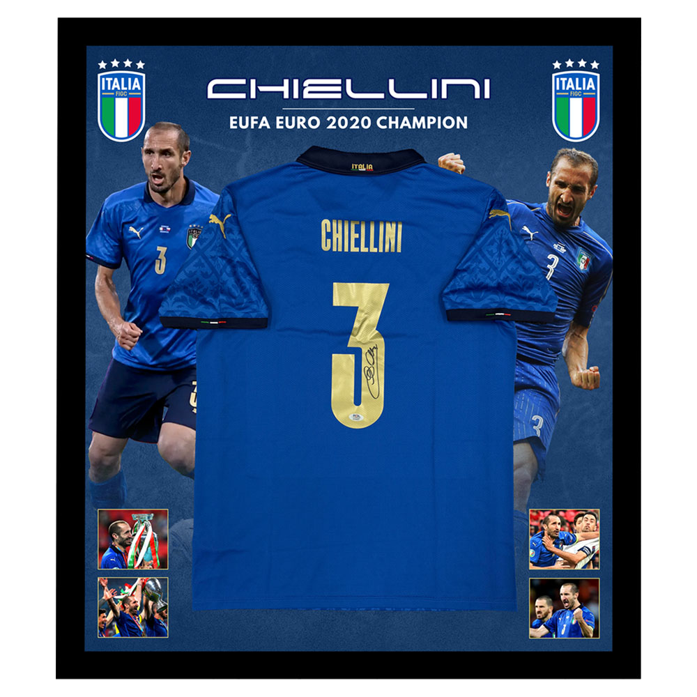Soccer – Giorgio Chiellini Signed & Framed Italy Jersey (PSA Ho...