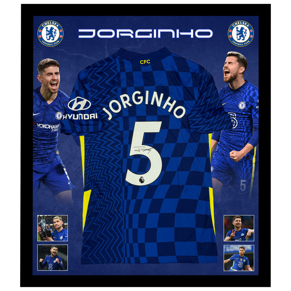 Soccer – Jorginho Signed & Framed Chelsea FC Jersey