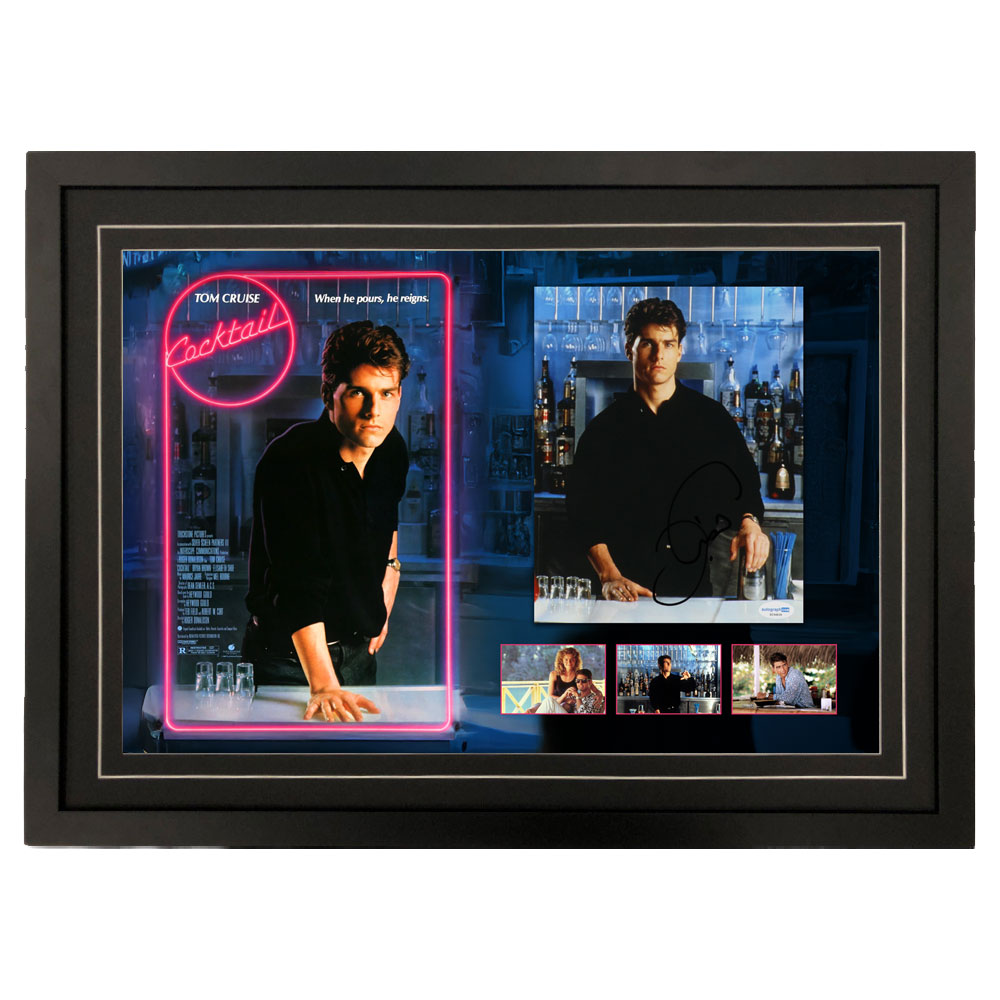 Tom Cruise Signed & Framed “Cocktail” 8×10 Photo...