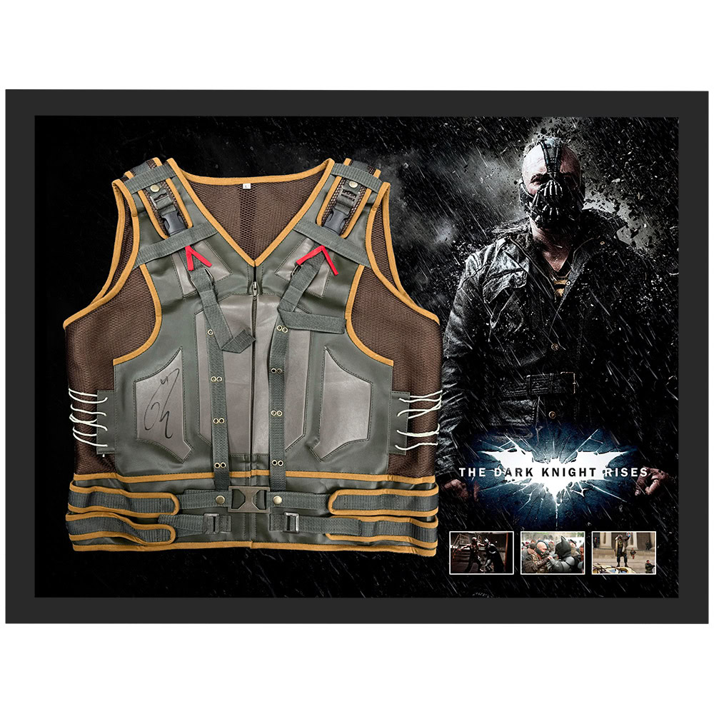 TOM HARDY Signed & Framed Bane Vest Jacket “The Dark Knight...
