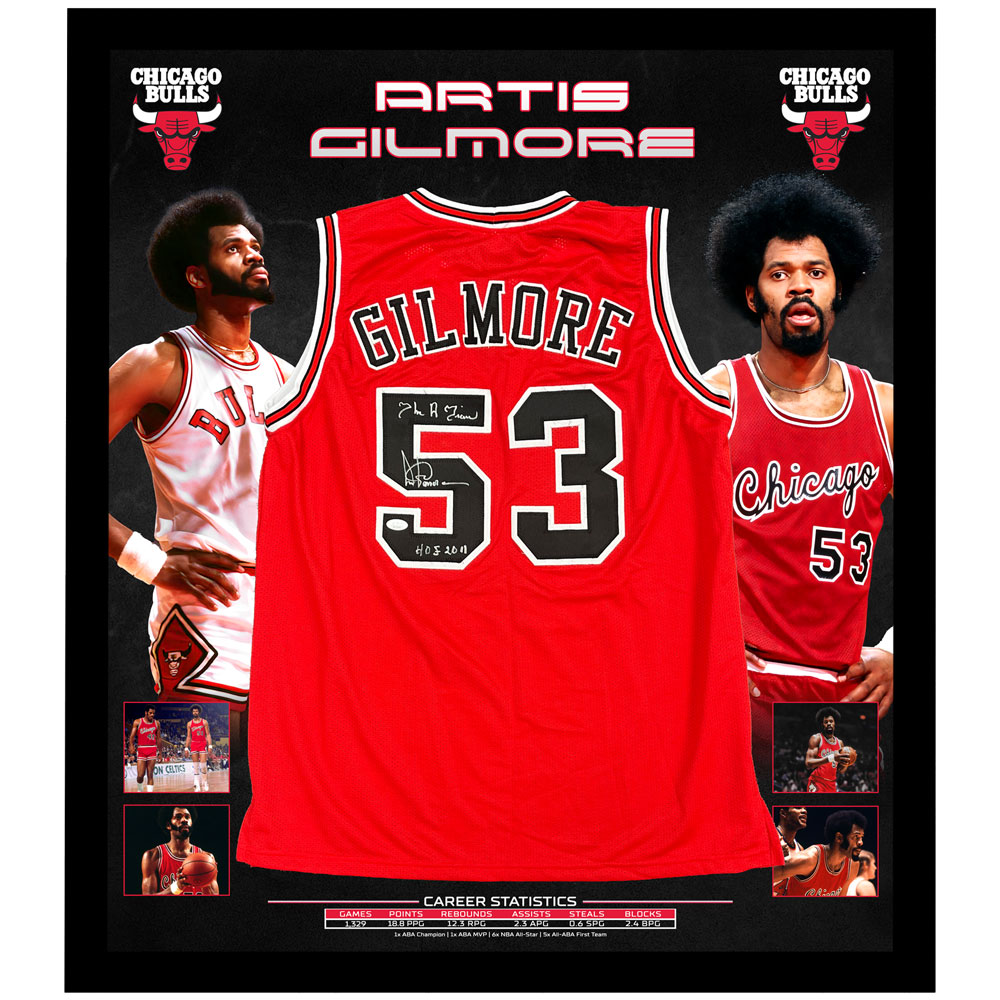 Basketball – Artis Gilmore Signed & Framed Chicago Bulls Jersey...