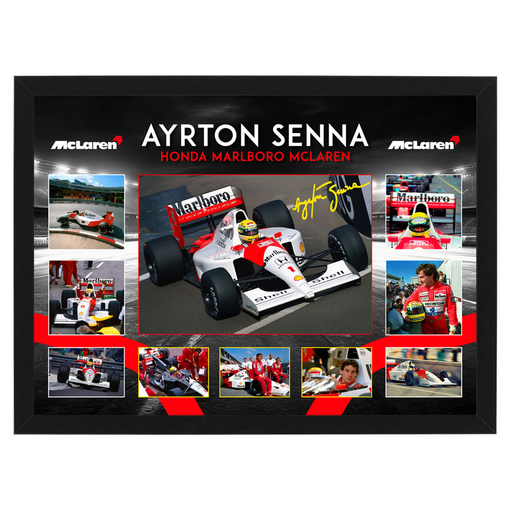 Formula 1 – Ayrton Senna McLaren Framed Large Photo Collage
