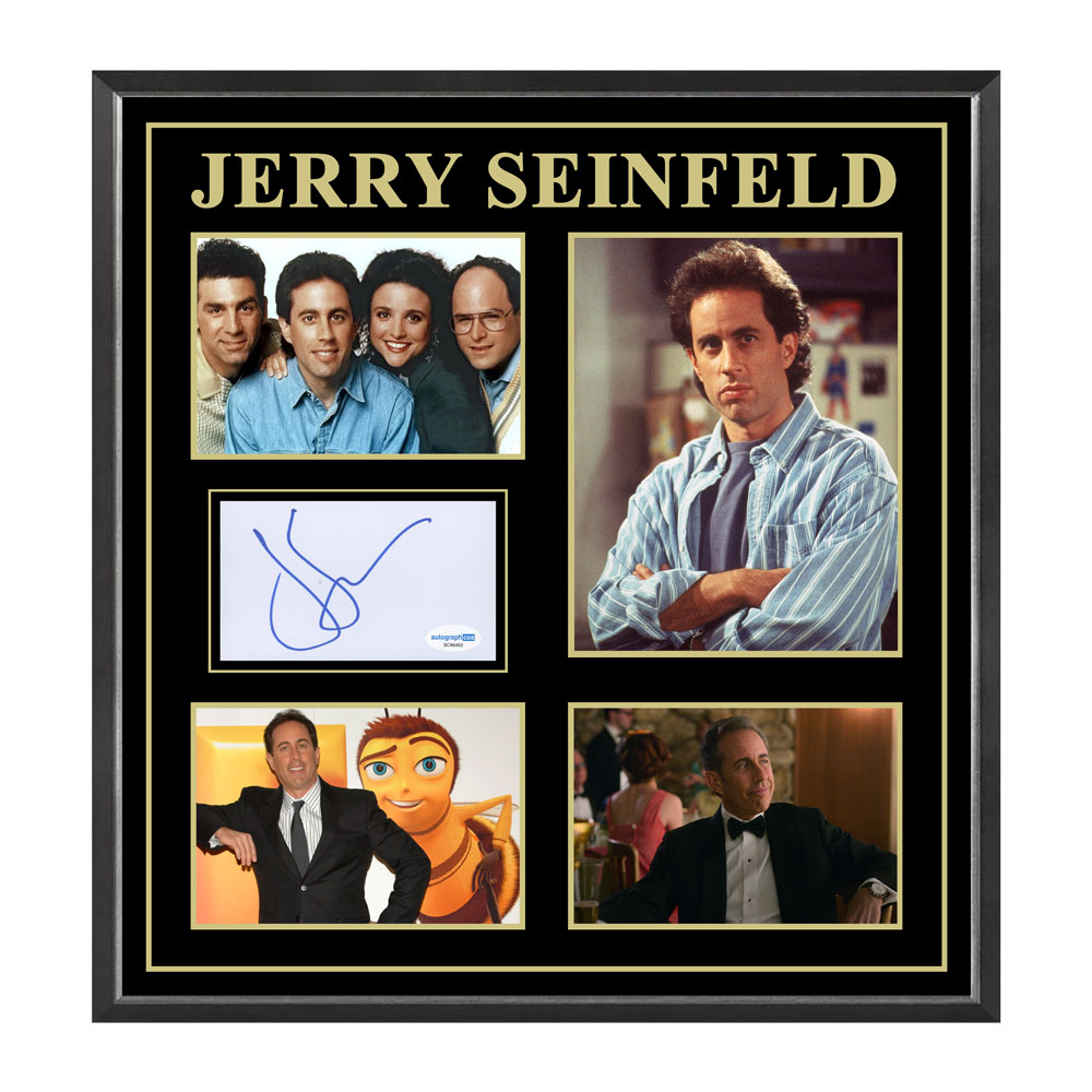 Jerry Seinfeld – Signed & Framed Signature Card Collage (CO...