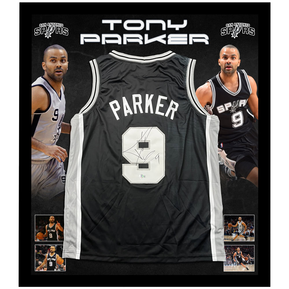 Basketball – Tony Parker Signed & Framed San Antonio Spurs ...