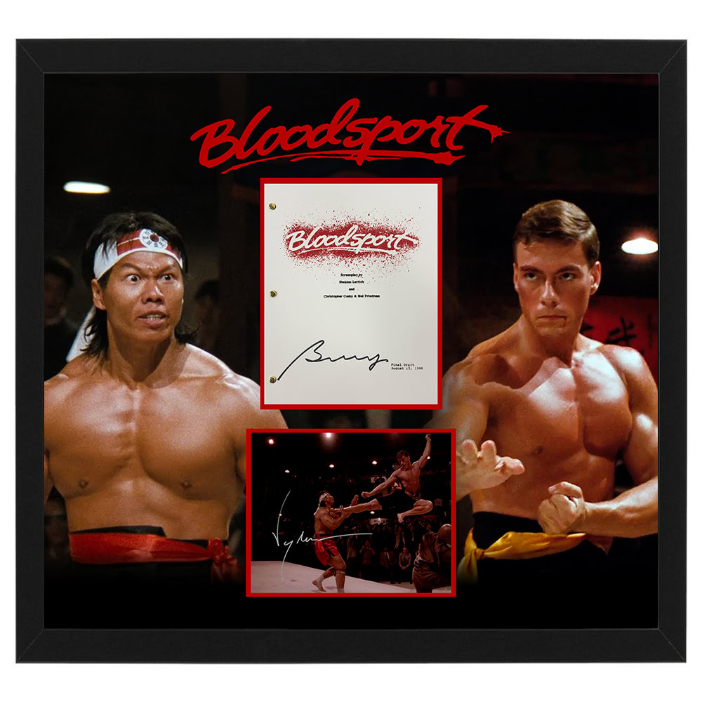 Jean Claude Van Damme & Bolo Yeung Signed & Framed Bloodspor...