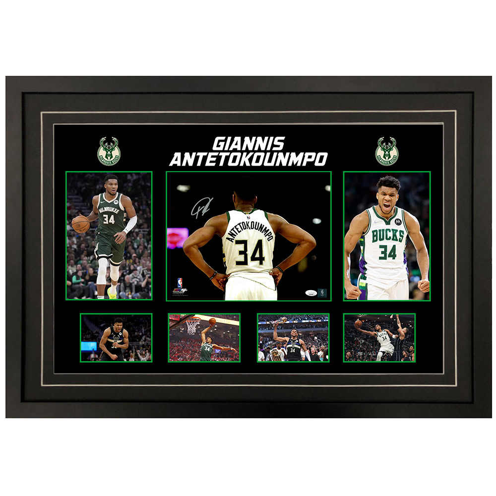 Giannis Antetokounmpo Signed & Framed 11×14 Photo Milwaukee ...