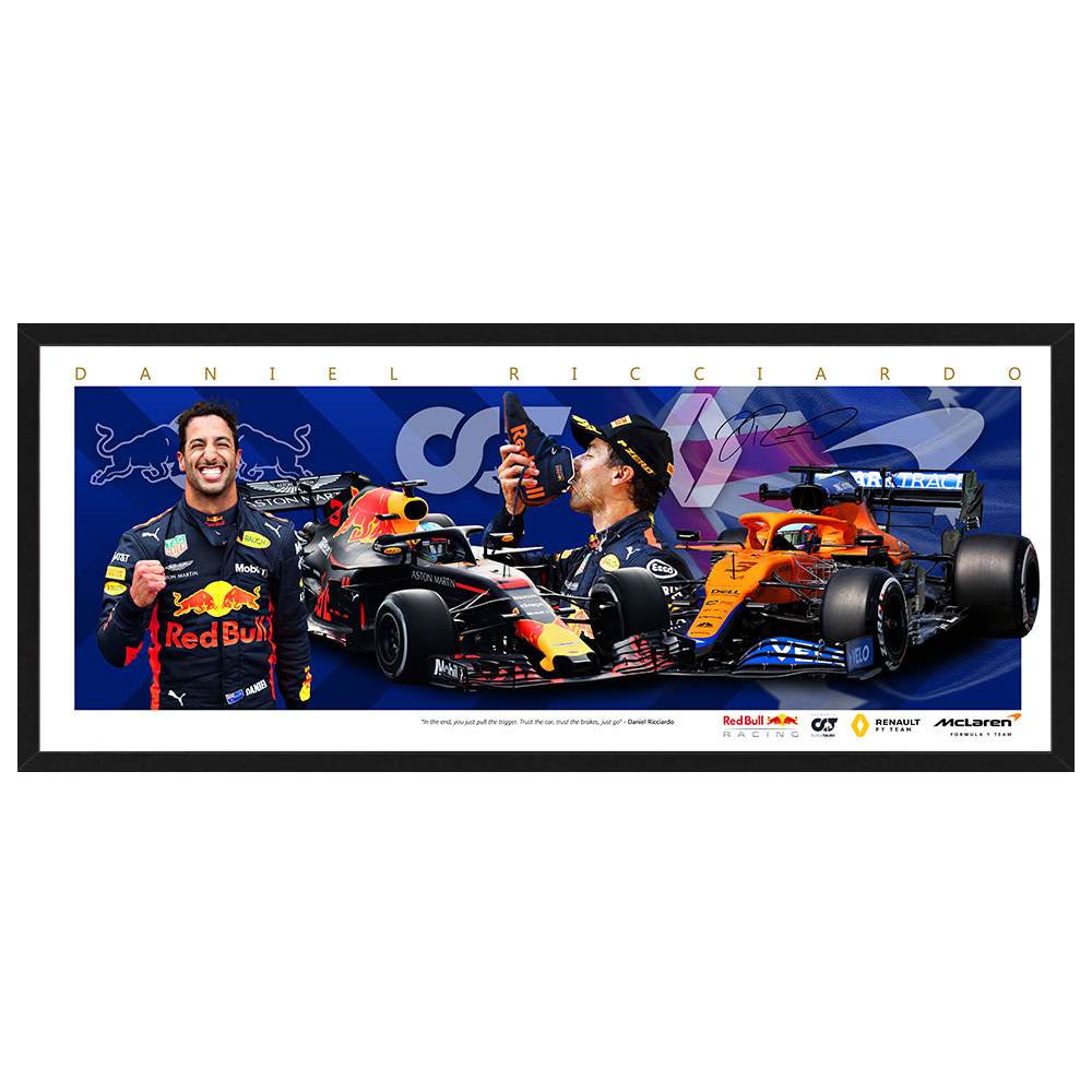 Formula 1 – Daniel Ricciardo Tribute Mini Wings Framed Print
