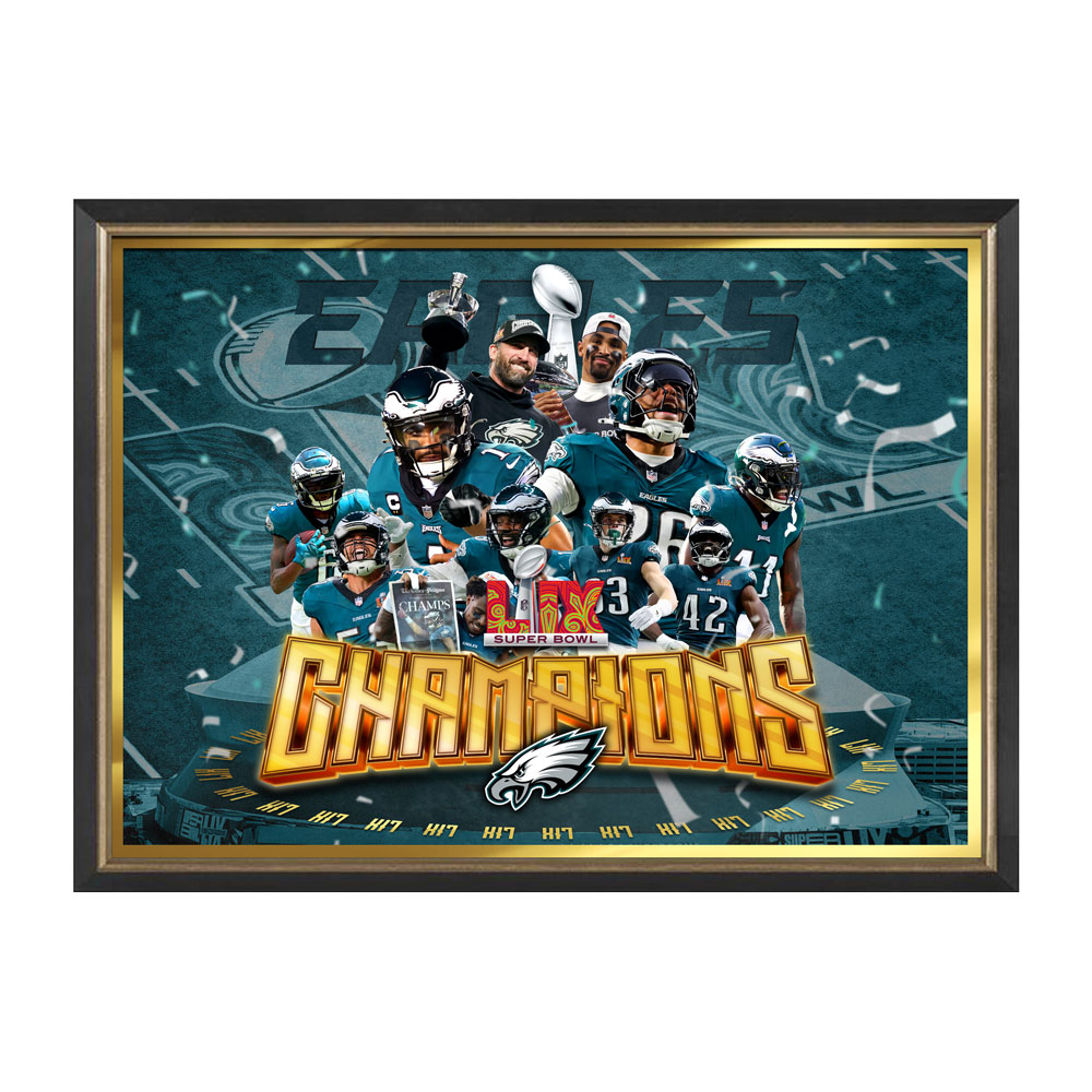 Philadelphia Eagles 2025 Super Bowl LIX Champions Framed Sportsprint