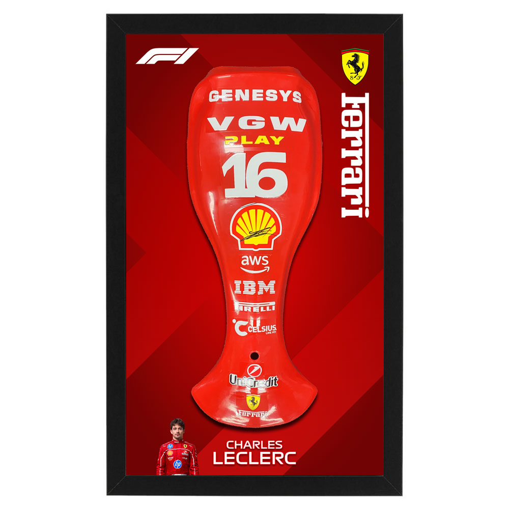 Formula 1 – Charles Leclerc Signed Ferrari Nosecone Display