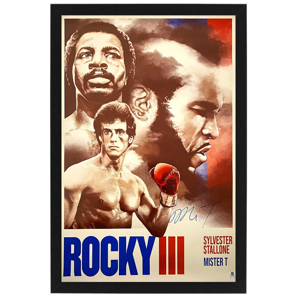 “Rocky 3” – Mr. T Signed & Framed Movie Poster ...