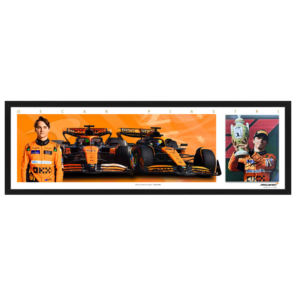 Formula 1 – Oscar Piastri Mclaren Signed 8×10 Mini Wings Fr...