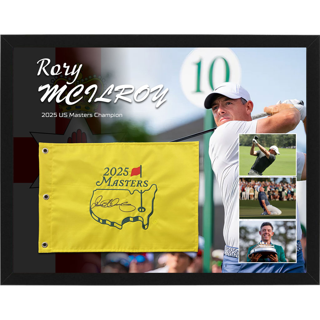 Golf – Rory Mcilroy Signed & Framed 2025 Masters Flag