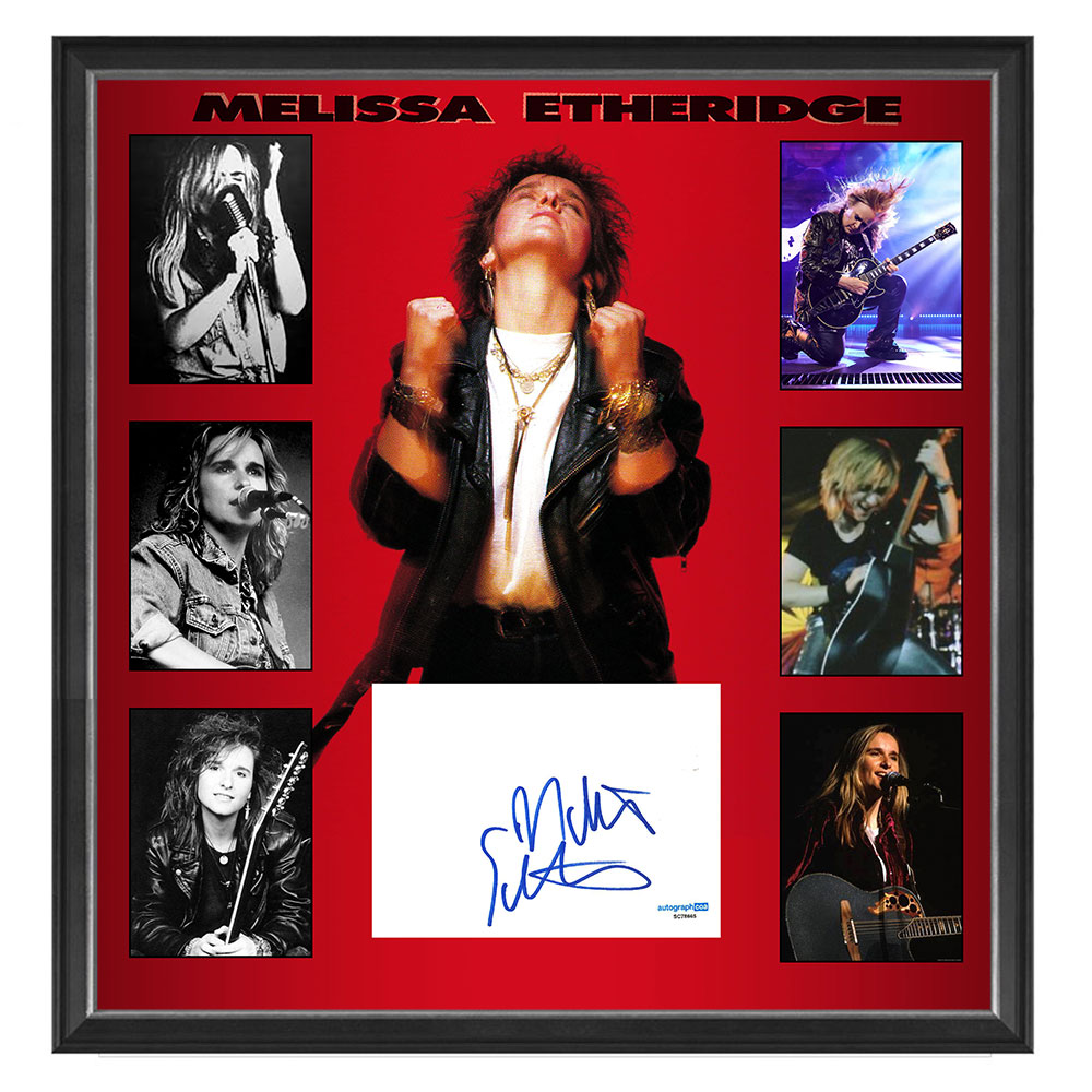 Music – Melissa Etheridge Signed & Framed Signature Card (A...