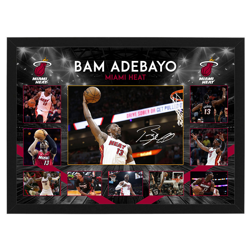 Basketball – BAM ADEBAYO Miami Heat Framed Large Photo Collage
