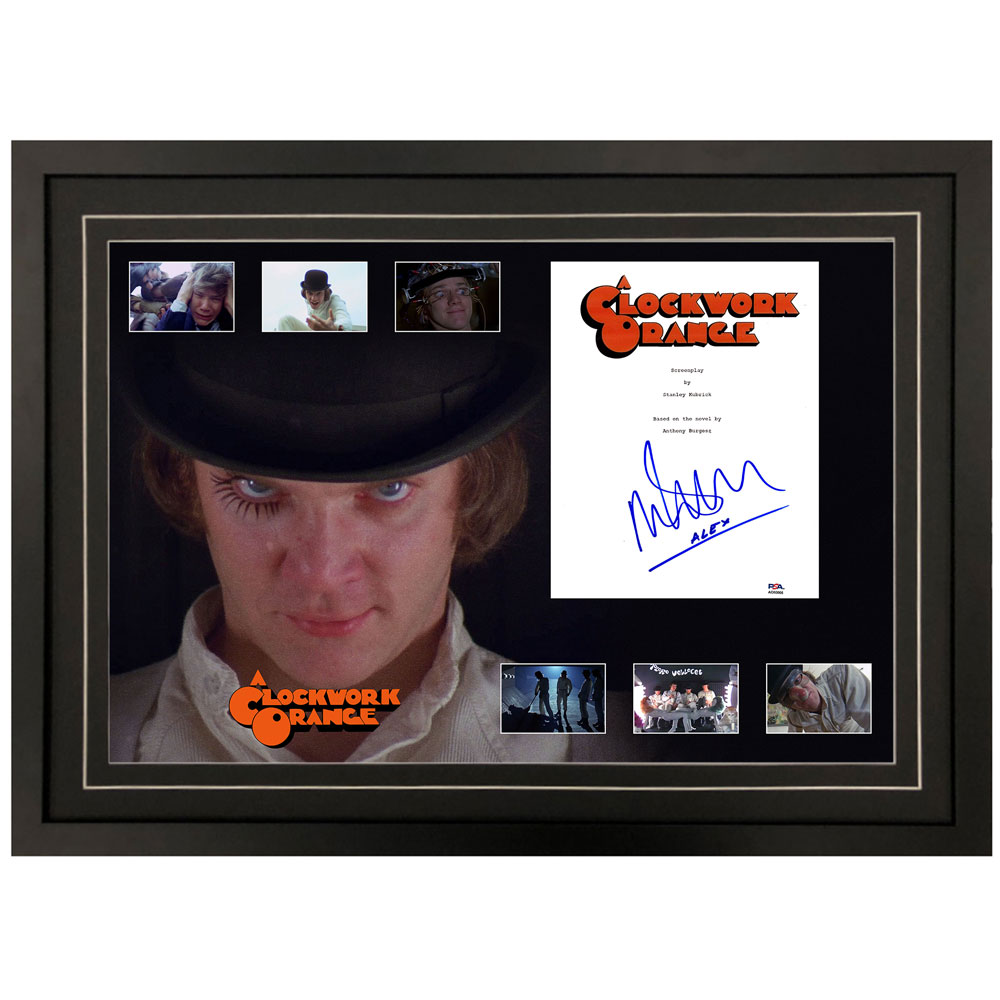 Malcom McDowell – Signed & Framed “A Clockwork Orange...